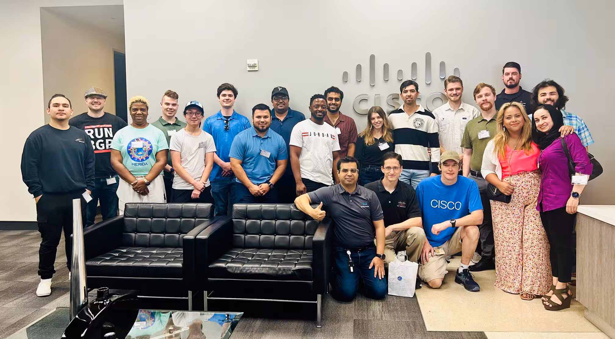 Group photo from Cisco facility tour
